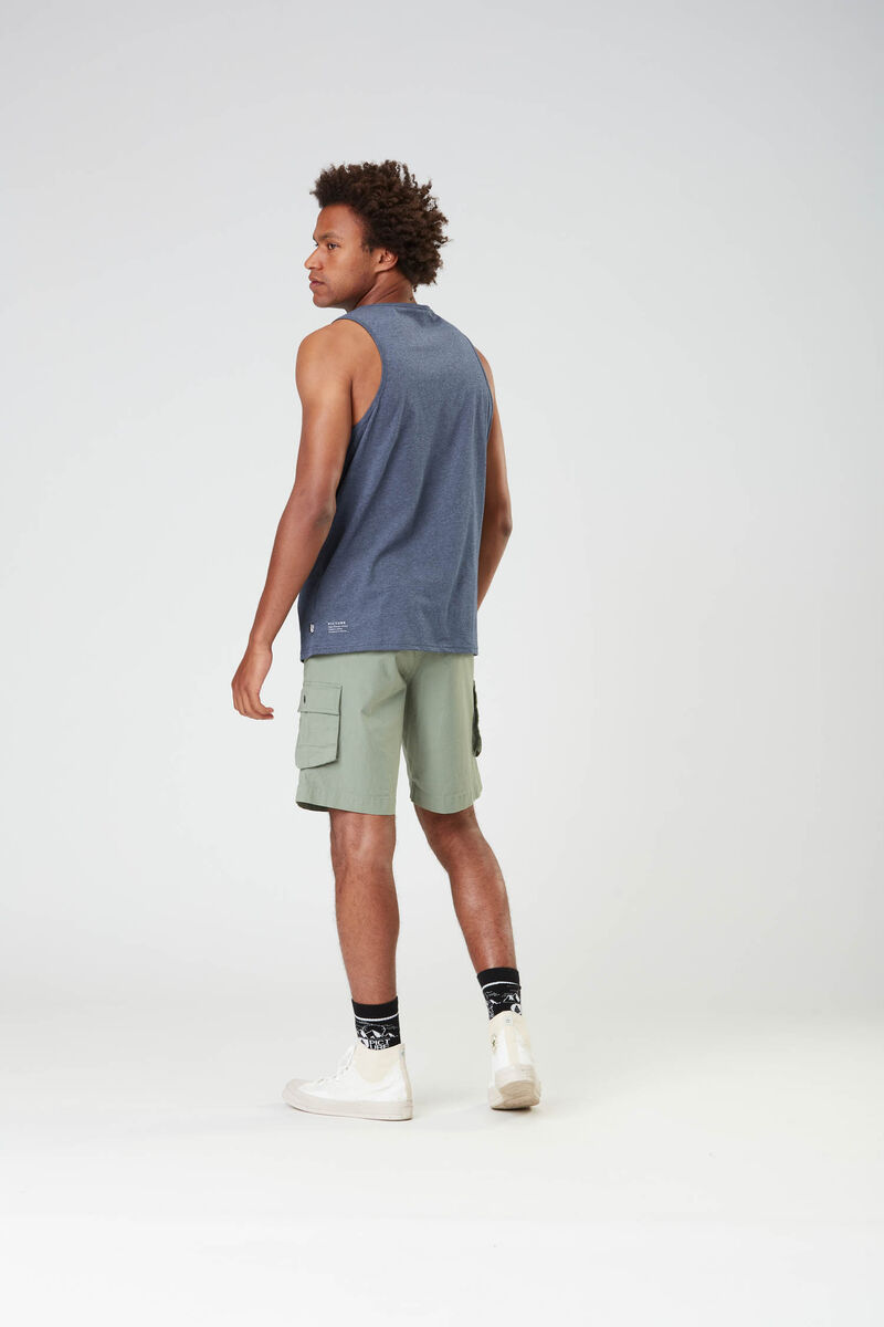 Picture Organic Adak Men's Tanks Dark Blue | JEQ-294810