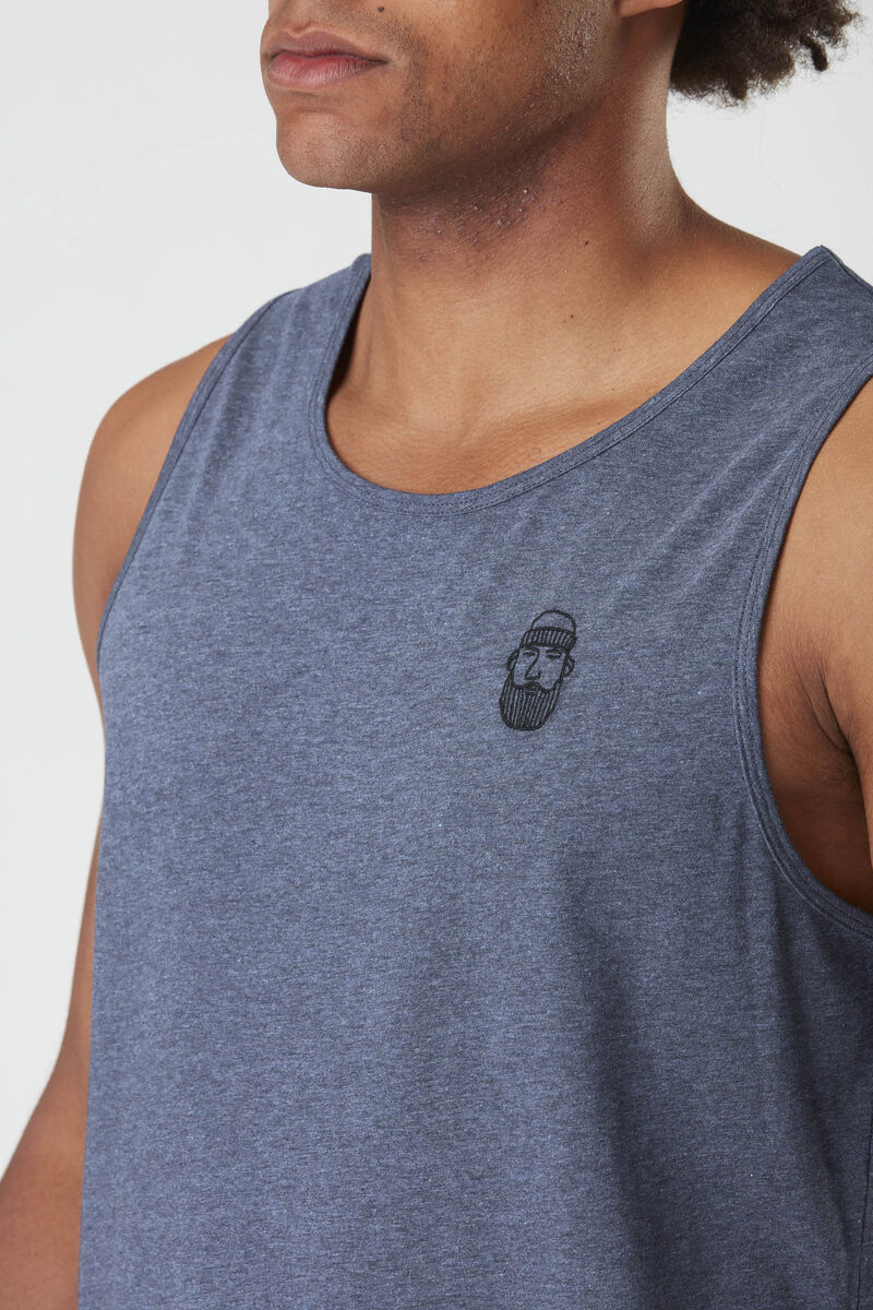 Picture Organic Adak Men's Tanks Dark Blue | JEQ-294810