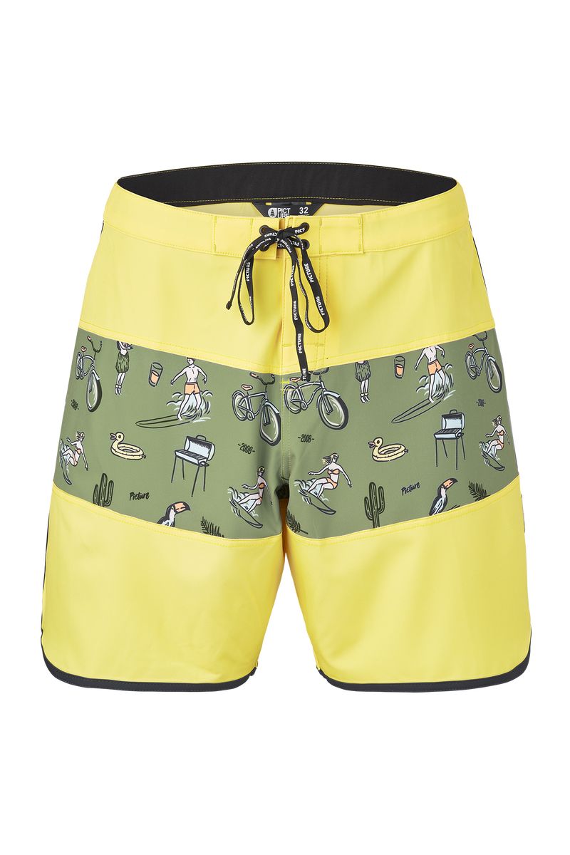 Picture Organic Andy 17 Brds Men's Boardshorts Lemon | FGB-498702