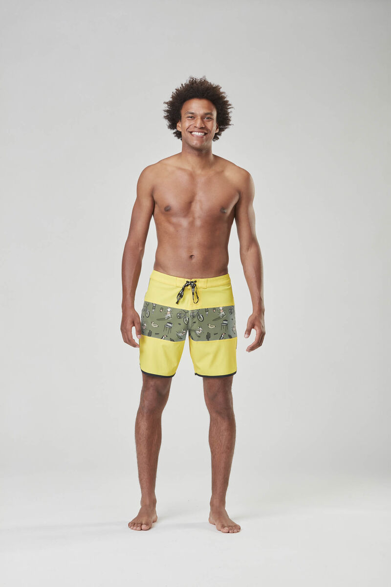 Picture Organic Andy 17 Brds Men's Boardshorts Lemon | FGB-498702