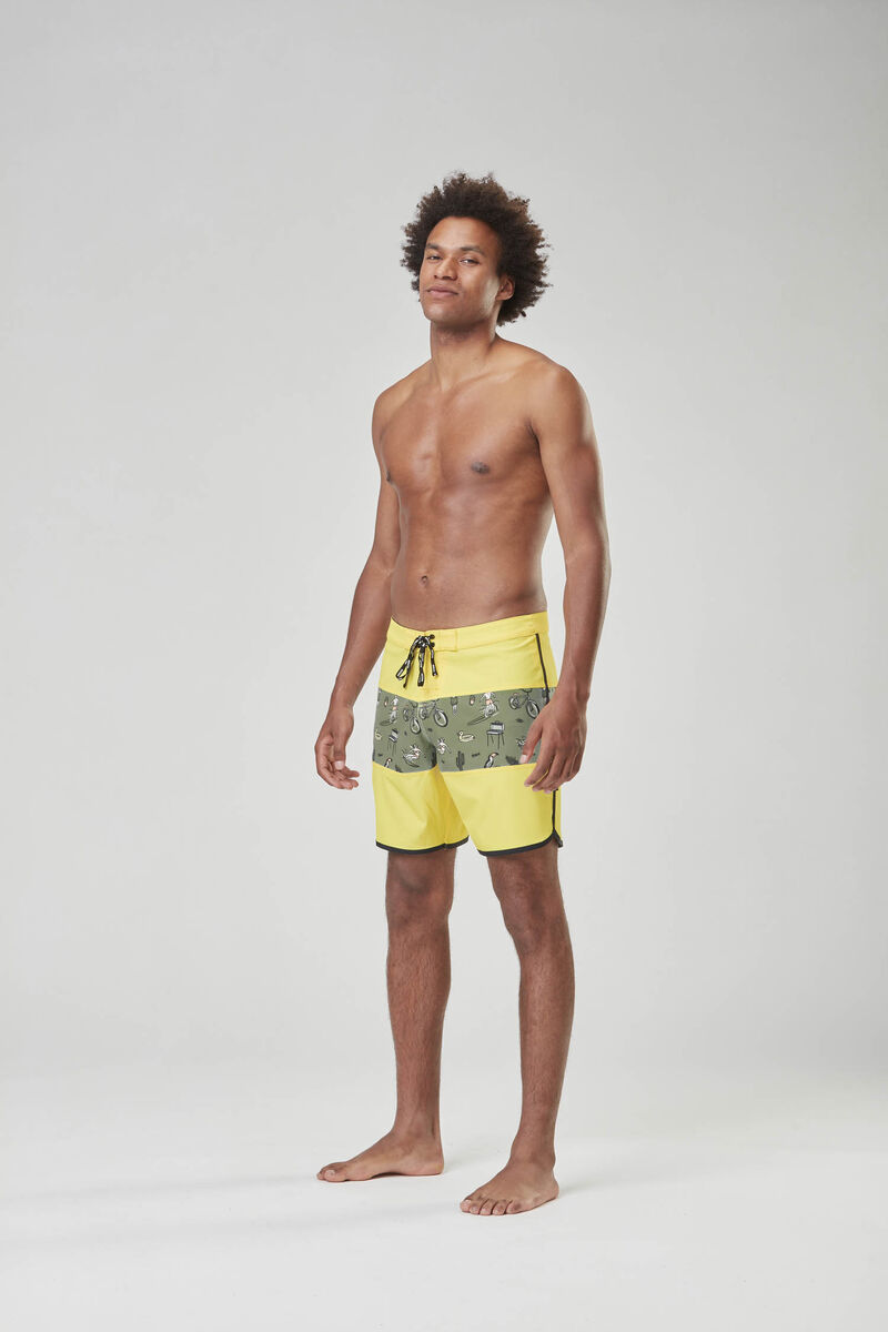 Picture Organic Andy 17 Brds Men's Boardshorts Lemon | FGB-498702