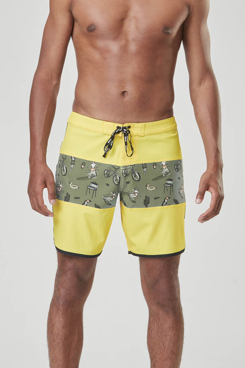 Picture Organic Andy 17 Brds Men\'s Boardshorts Lemon | FGB-498702