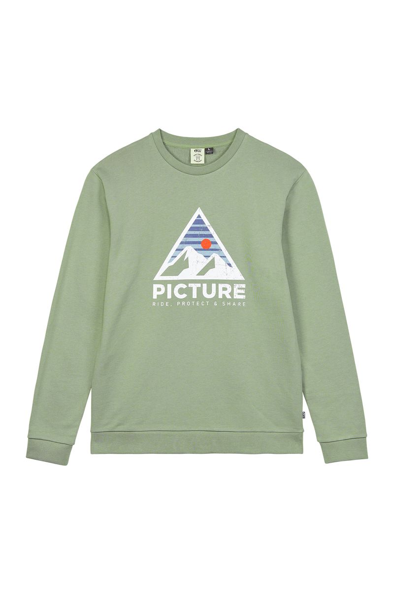 Picture Organic Authentic Crew Men's Sweaters Green | BUS-491580