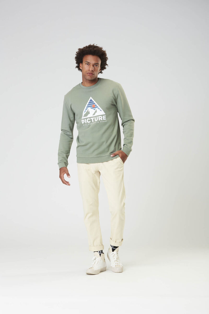 Picture Organic Authentic Crew Men's Sweaters Green | BUS-491580