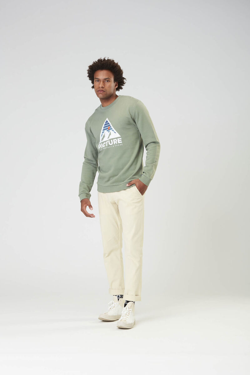 Picture Organic Authentic Crew Men's Sweaters Green | BUS-491580