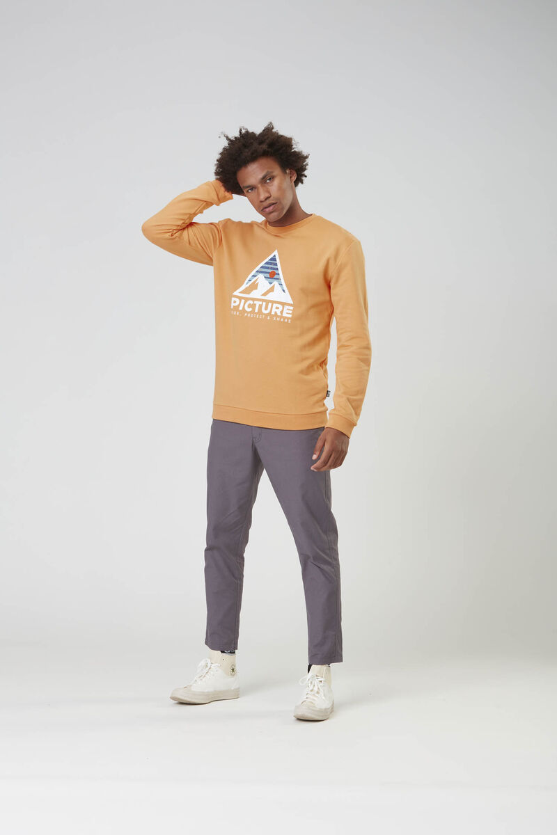 Picture Organic Authentic Crew Men's Sweaters Orange | OAH-157632