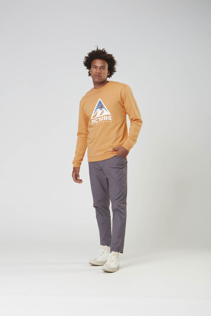 Picture Organic Authentic Crew Men's Sweaters Orange | OAH-157632