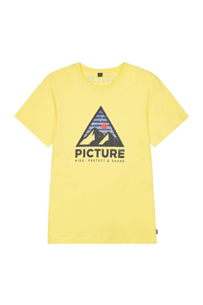 Picture Organic Authentic Men's T Shirts Lemon | YVQ-951067