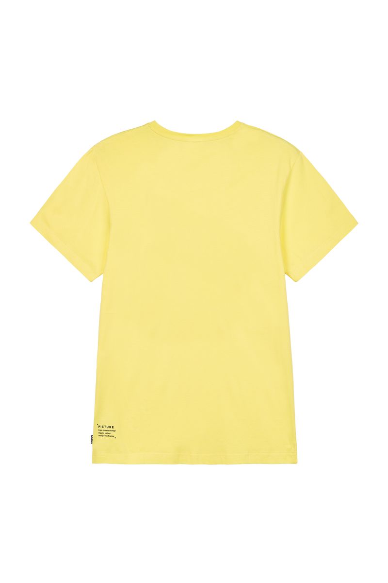 Picture Organic Authentic Men's T Shirts Lemon | YVQ-951067