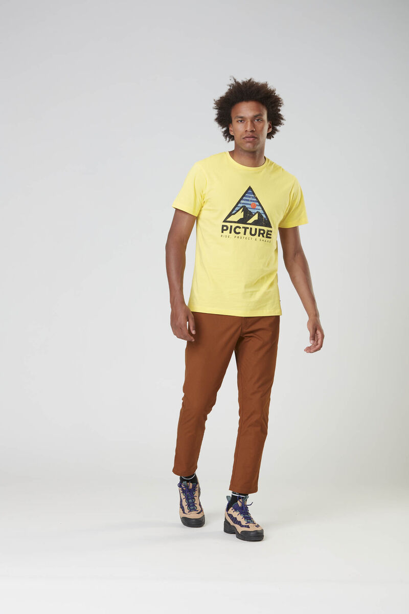 Picture Organic Authentic Men's T Shirts Lemon | YVQ-951067