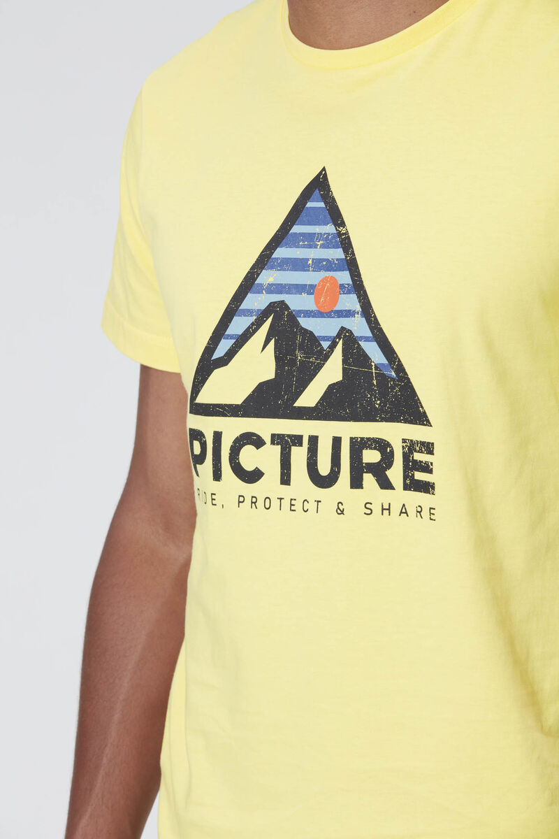 Picture Organic Authentic Men's T Shirts Lemon | YVQ-951067