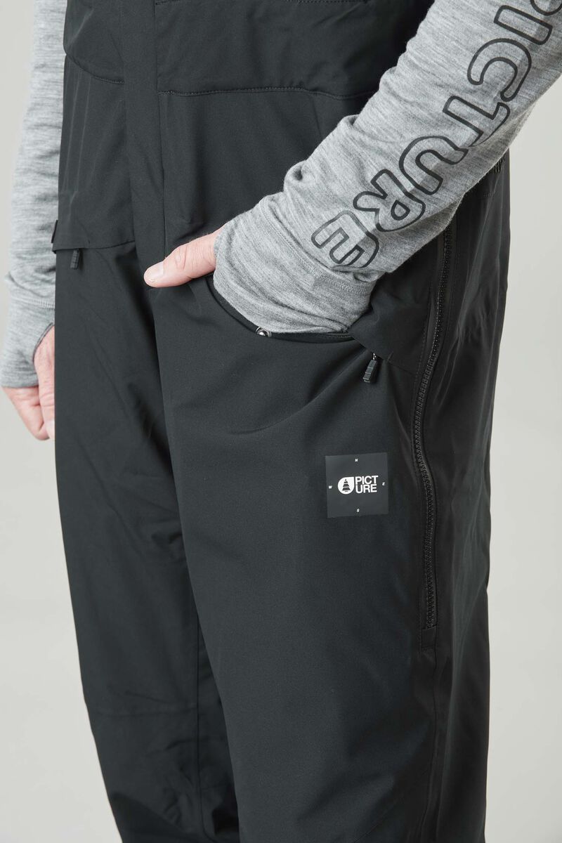 Picture Organic Avening Bib Men's Snow Pants Black | ROX-796541