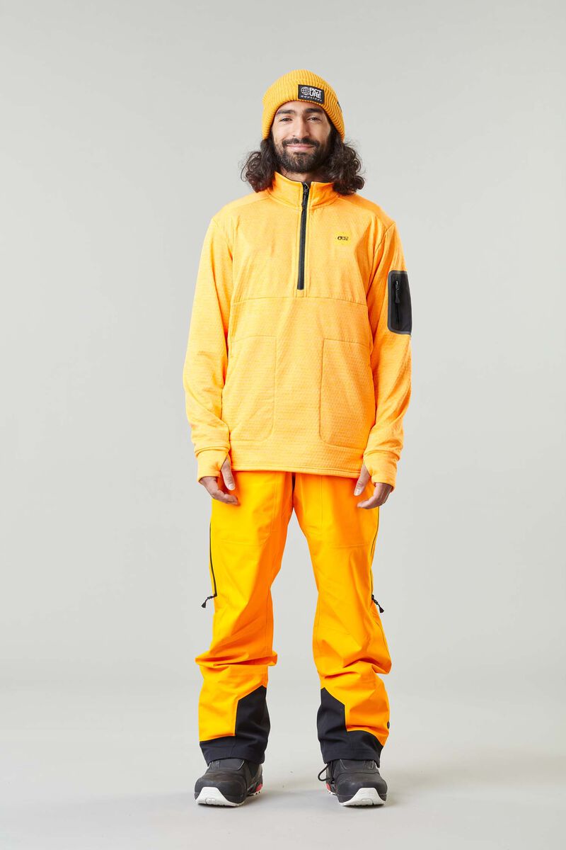 Picture Organic Bake Grid 1/4 Men's Fleece Yellow | FEK-971348