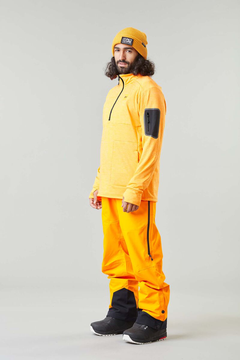 Picture Organic Bake Grid 1/4 Men's Fleece Yellow | FEK-971348