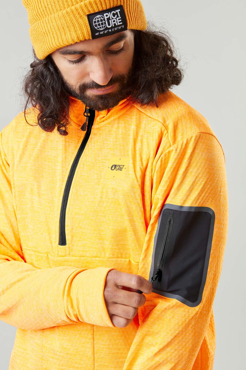 Picture Organic Bake Grid 1/4 Men's Fleece Yellow | FEK-971348