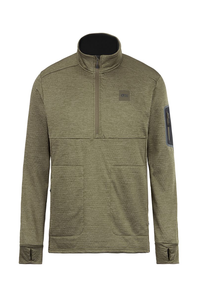 Picture Organic Bake Grid 1/4 Men's Fleece Dark Green | UET-053218