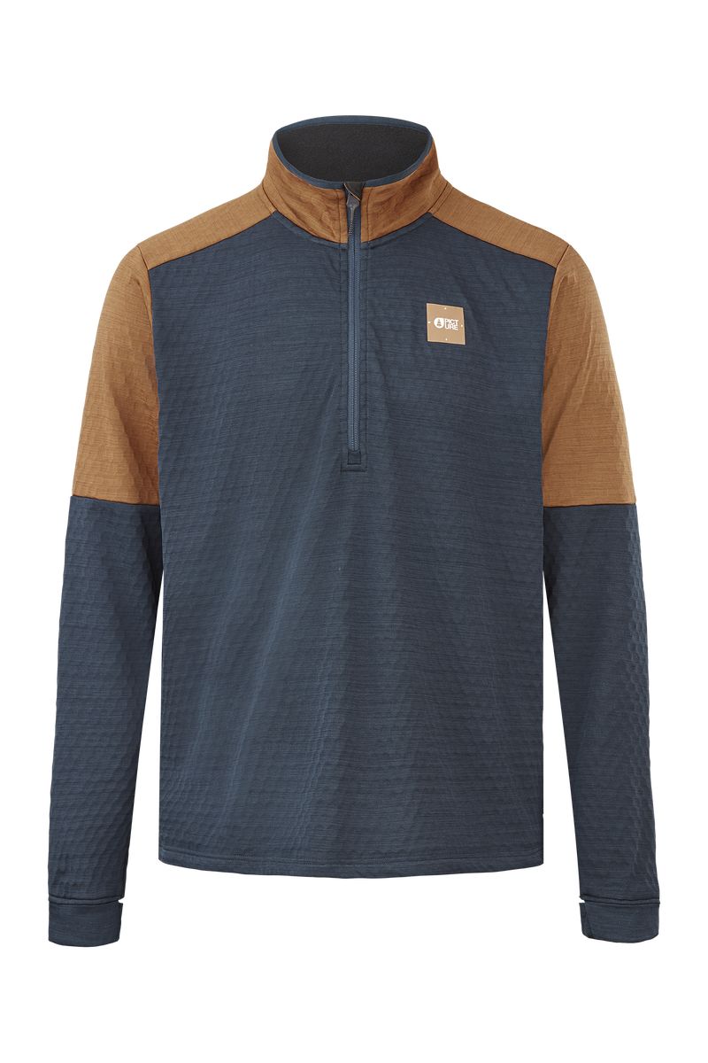 Picture Organic Bake Grid 1/4 Tech Men's Sweaters Dark Blue | IYG-518946