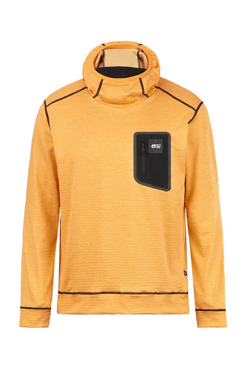 Picture Organic Bake Grid Storm Men's Hoodie Yellow | KUJ-126579