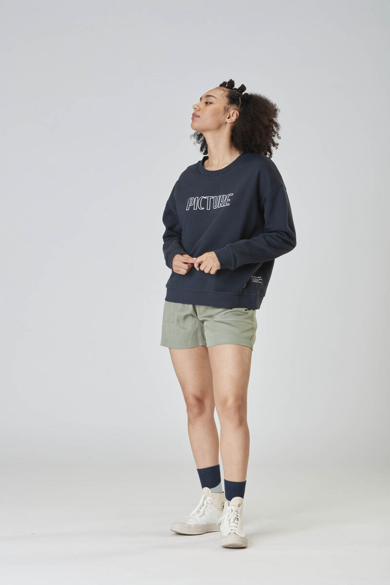 Picture Organic Basement Crew W Women's Sweaters Dark Blue | GDK-964180