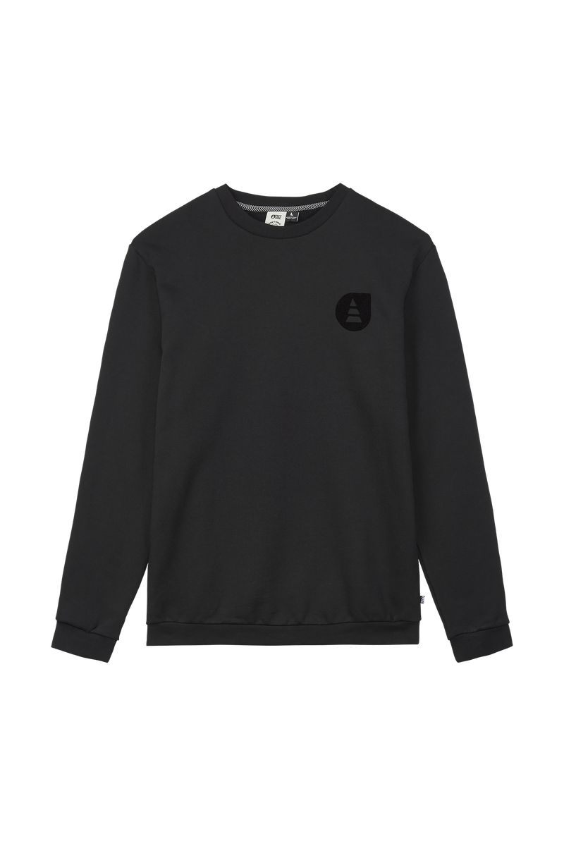 Picture Organic Basement Flock Crew Men's Sweaters Black | BLK-602153