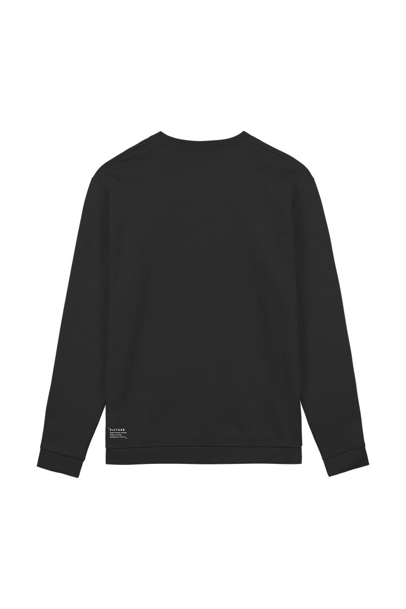 Picture Organic Basement Flock Crew Men's Sweaters Black | BLK-602153