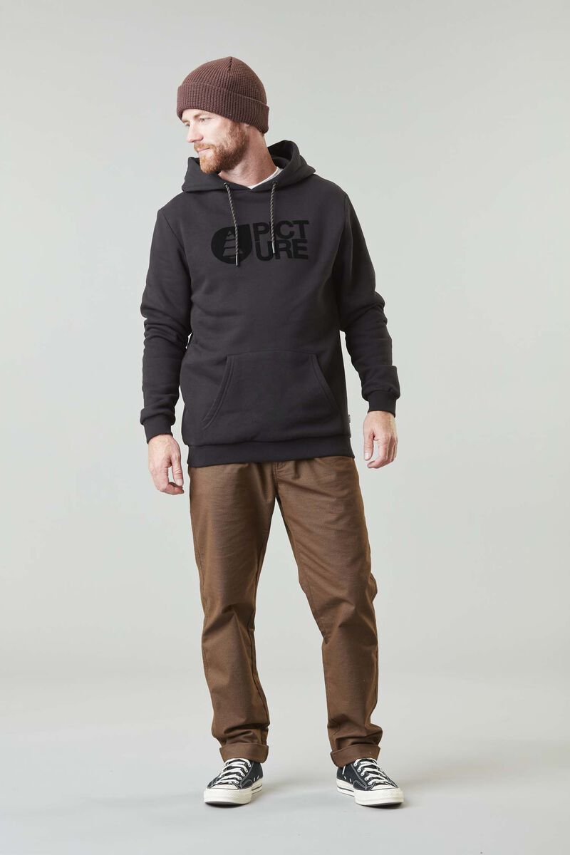 Picture Organic Basement Flock Men's Hoodie Black | UIV-986320