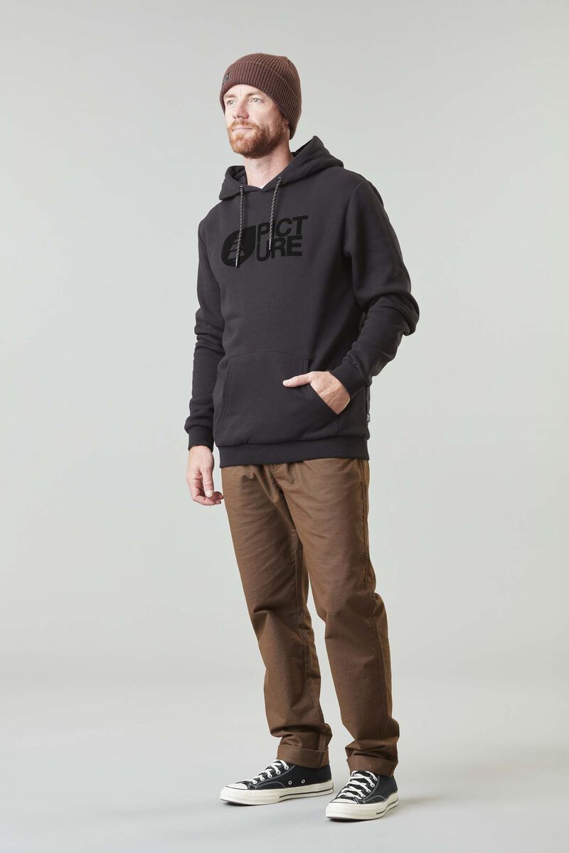 Picture Organic Basement Flock Men's Hoodie Black | UIV-986320