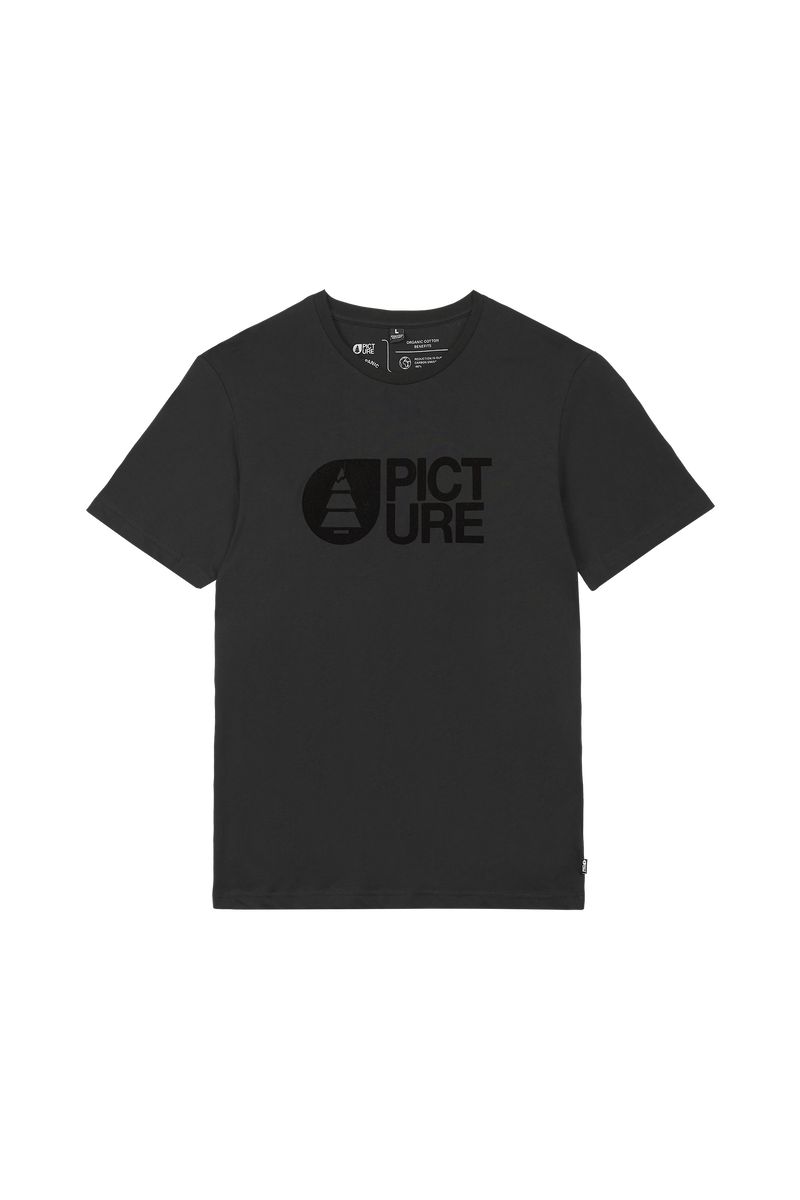 Picture Organic Basement Flock Men's T Shirts Black | PXG-687532