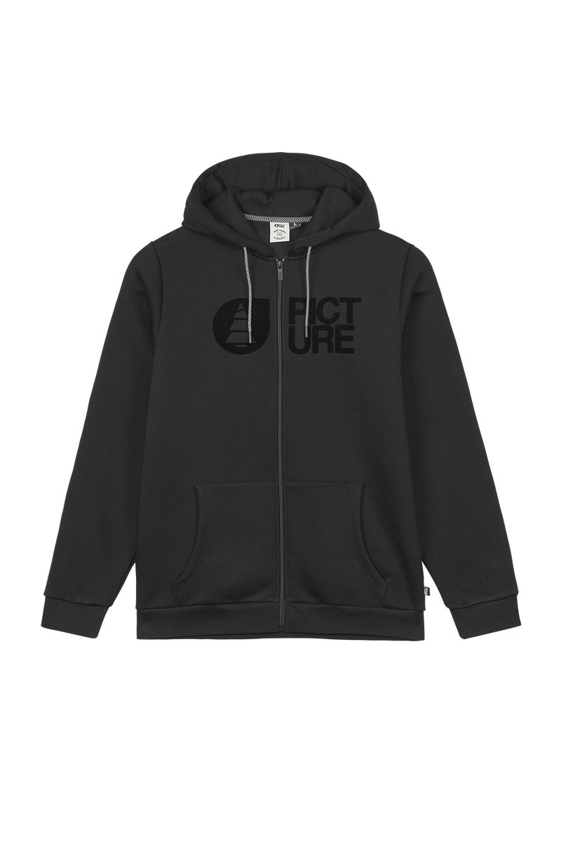 Picture Organic Basement Flock Zip Men's Hoodie Black | KGV-150364