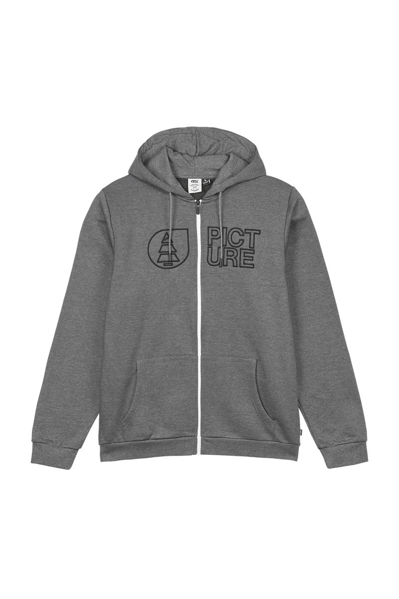 Picture Organic Basement Zip Men's Hoodie Dark Grey | OQA-524169