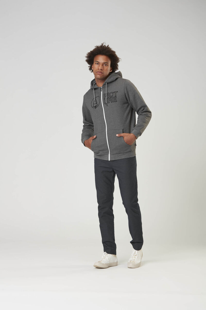 Picture Organic Basement Zip Men's Hoodie Dark Grey | OQA-524169