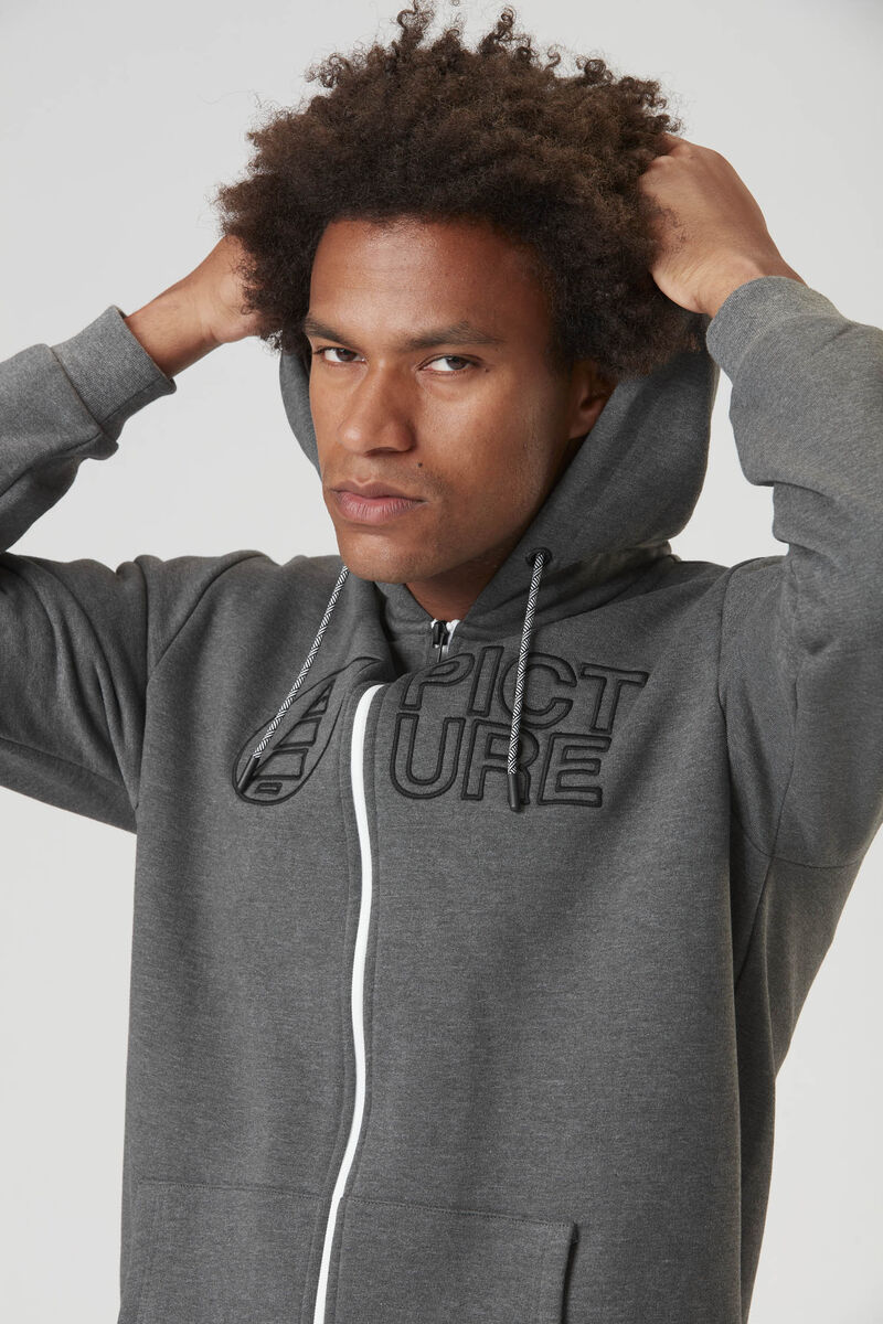 Picture Organic Basement Zip Men's Hoodie Dark Grey | OQA-524169