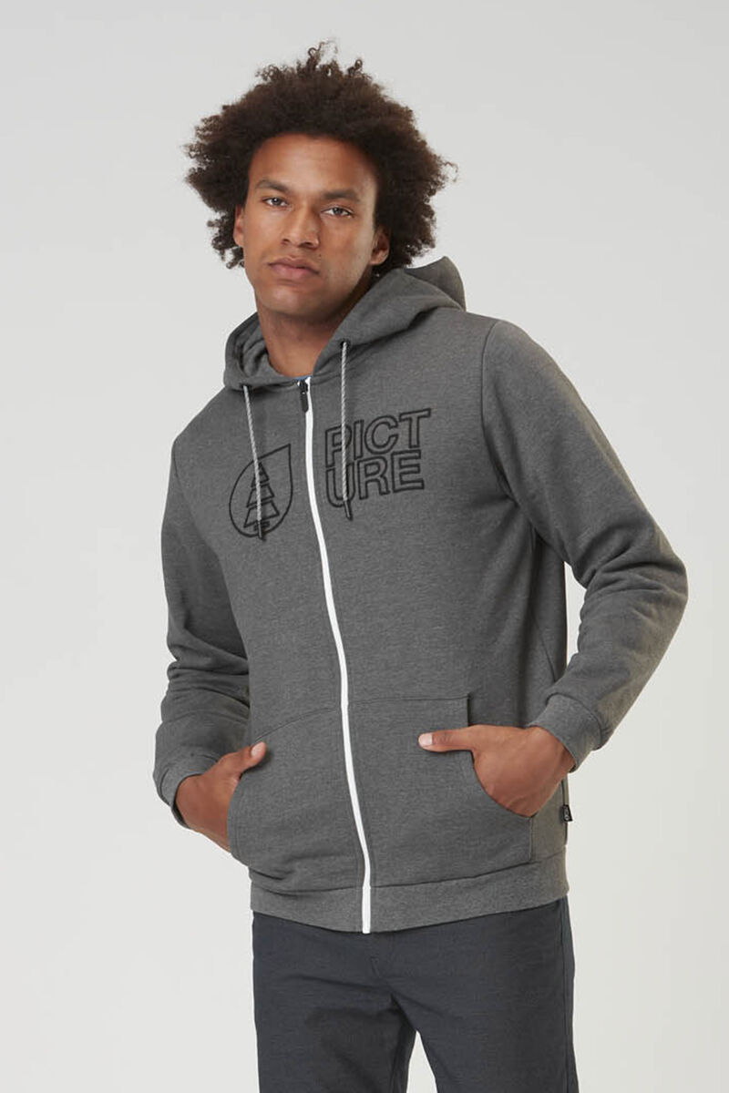 Picture Organic Basement Zip Men\'s Hoodie Dark Grey | OQA-524169