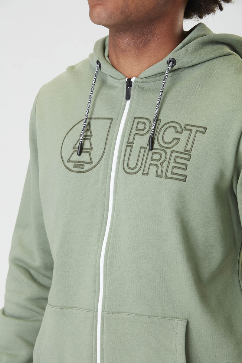 Picture Organic Basement Zip Men's Hoodie Green | SAC-210689