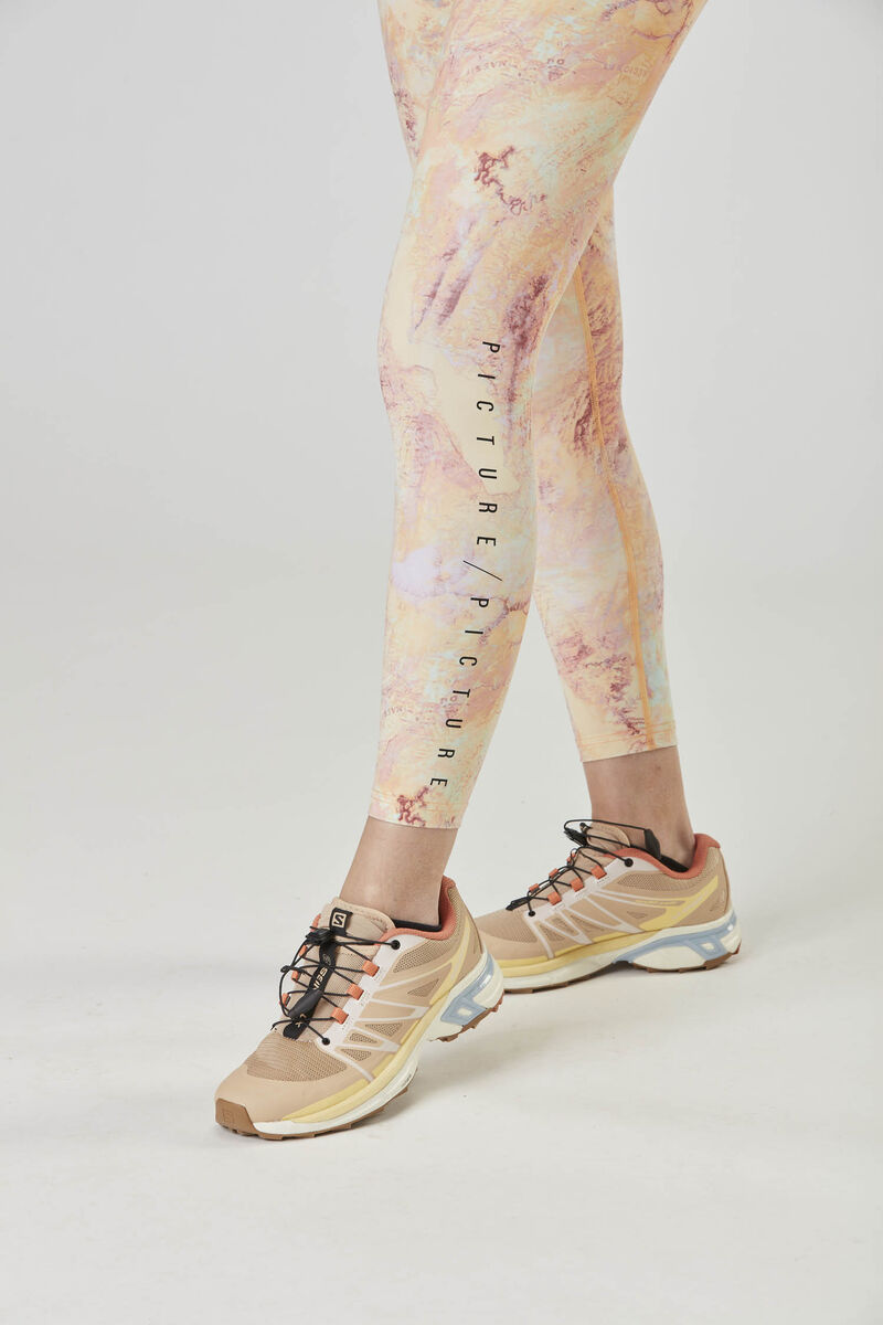 Picture Organic Caty Printed Tech Women's Leggings Cream | WBU-516430