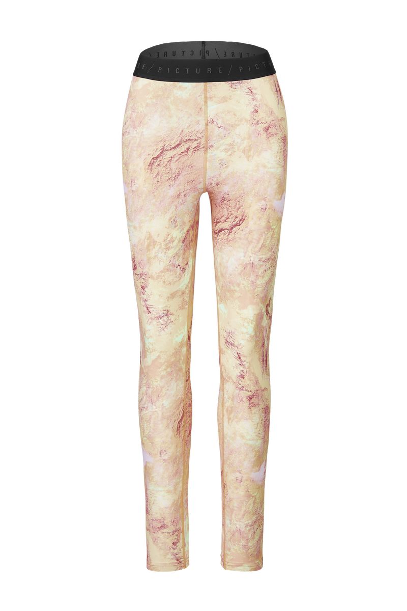 Picture Organic Caty Printed Tech Women's Leggings Cream | WBU-516430