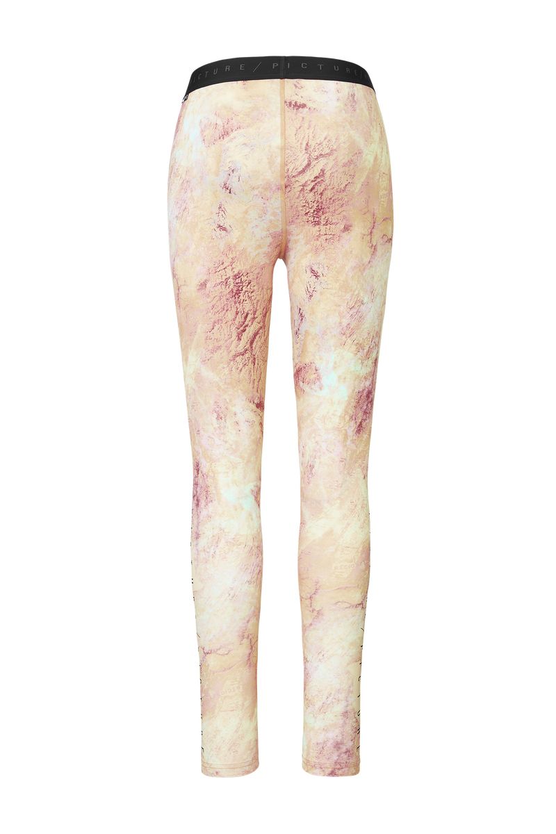 Picture Organic Caty Printed Tech Women's Leggings Cream | WBU-516430