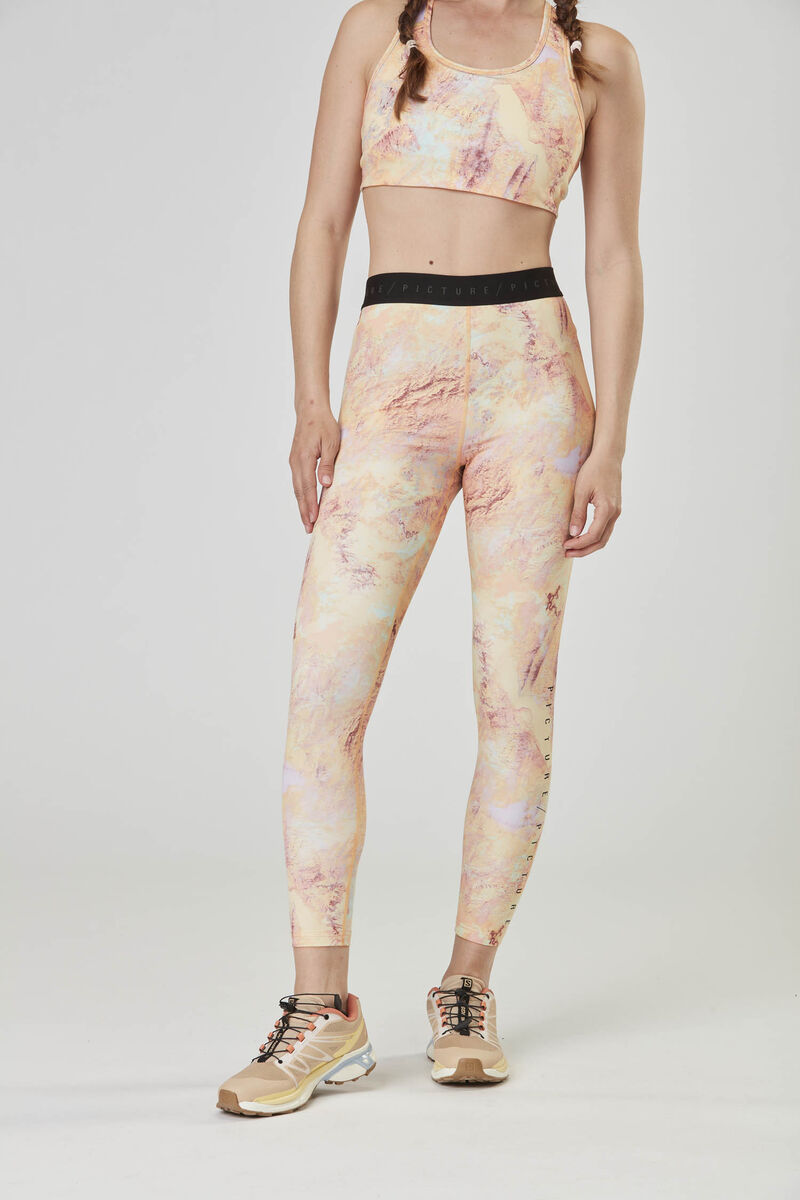 Picture Organic Caty Printed Tech Women's Leggings Cream | WBU-516430