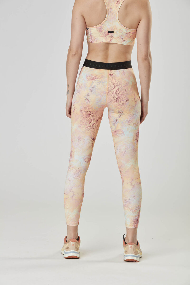 Picture Organic Caty Printed Tech Women's Leggings Cream | WBU-516430