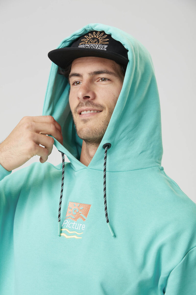 Picture Organic Cheetima Men's Hoodie Blue Turquoise | FRG-370192