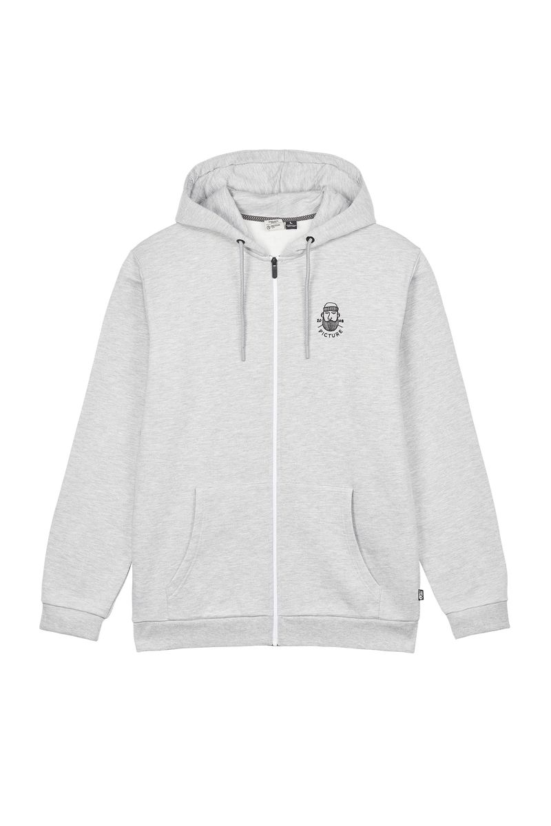 Picture Organic Chewko Zip Men's Hoodie Grey | YZE-190287