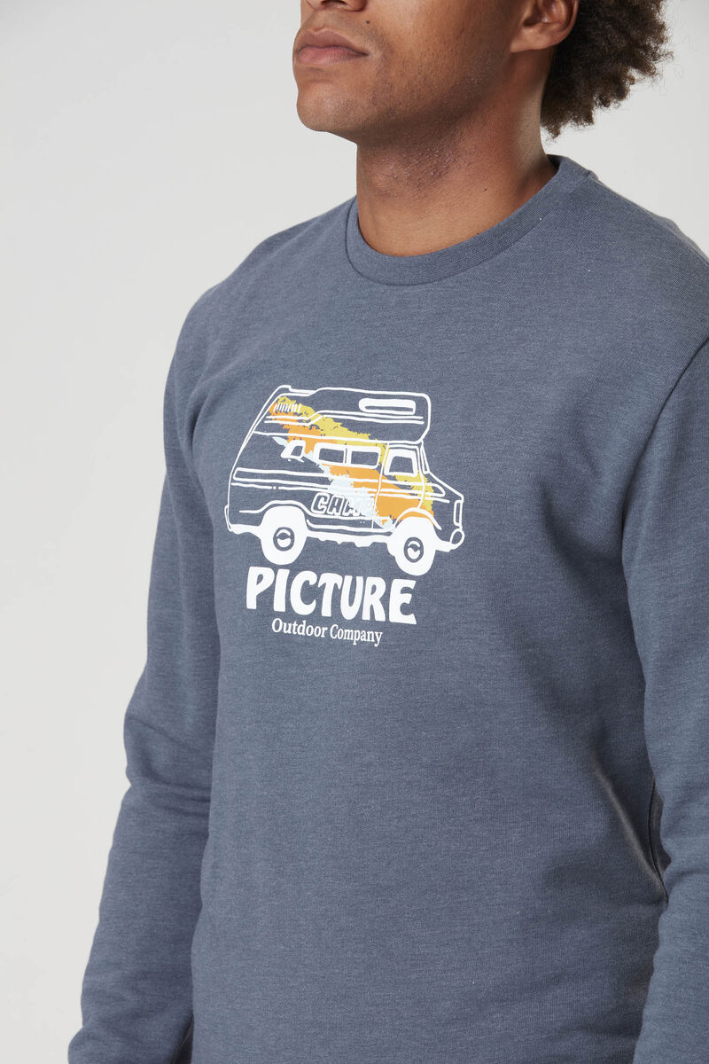 Picture Organic Custom Van Crew Men's Sweaters Dark Blue | JTH-861590