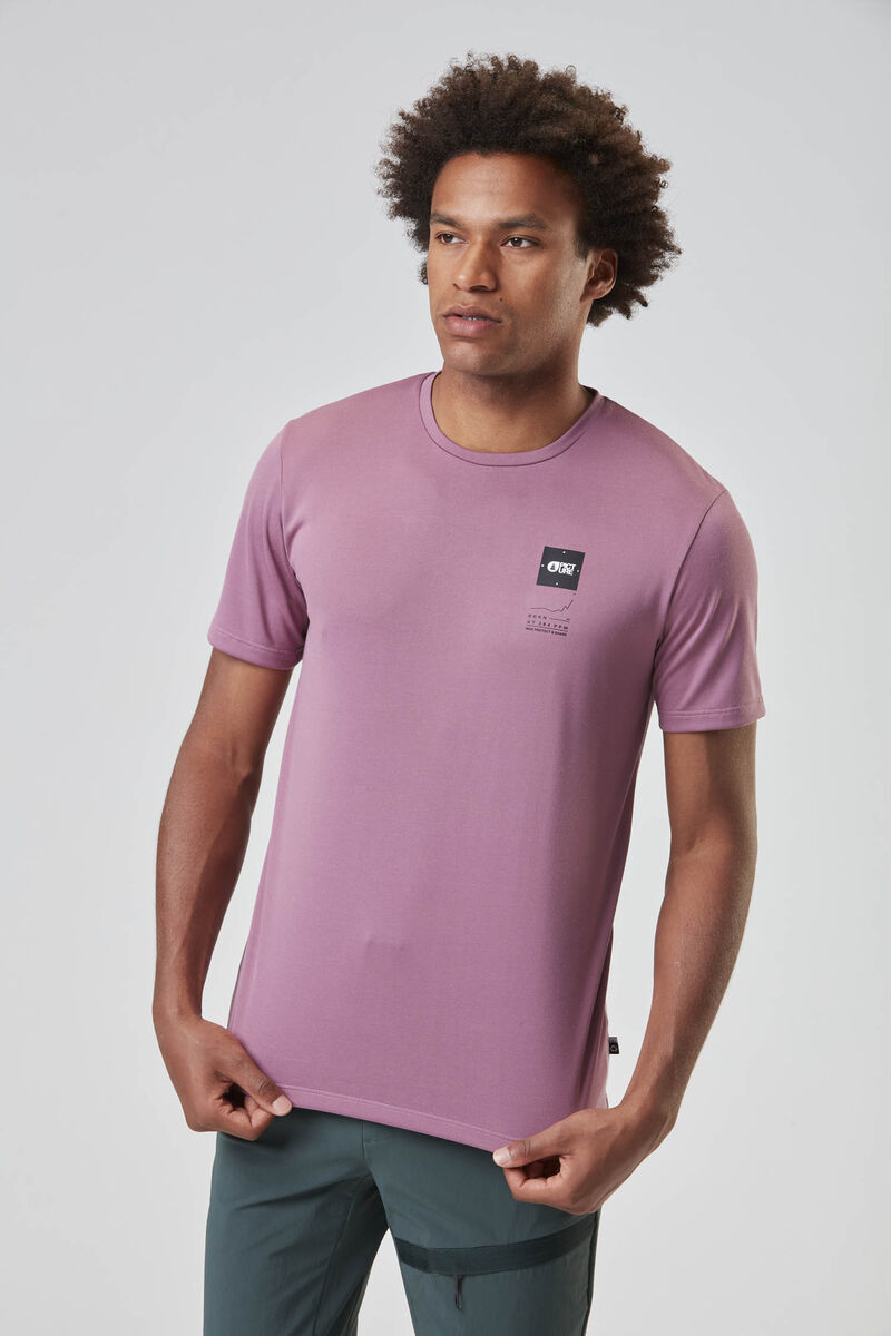 Picture Organic Dephi Tech Men's T Shirts Purple | NZQ-265147