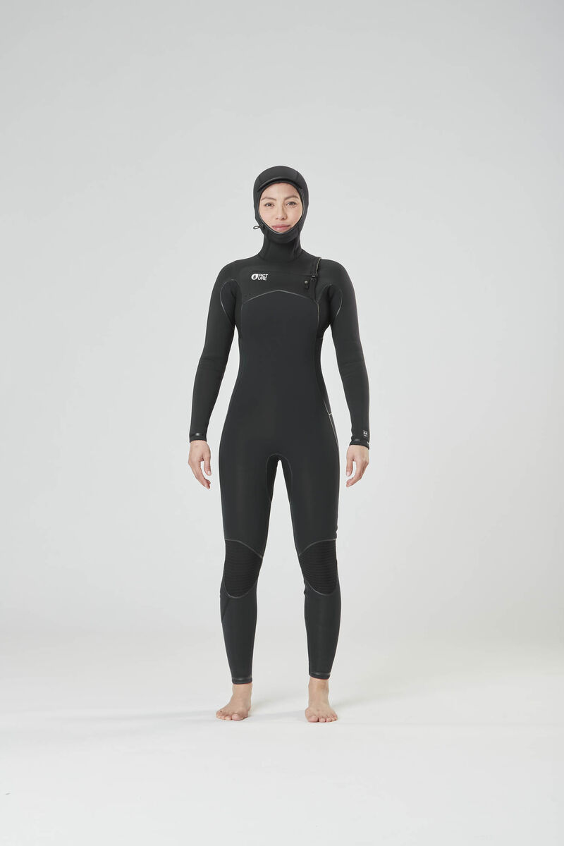 Picture Organic Dome W 5/4 Hood Fz Women's Wetsuit Black | QZU-502876