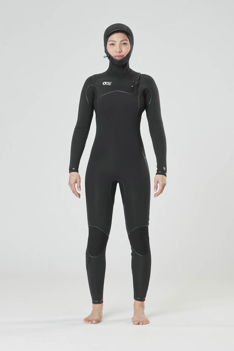 Picture Organic Dome W 5/4 Hood Fz Women\'s Wetsuit Black | QZU-502876