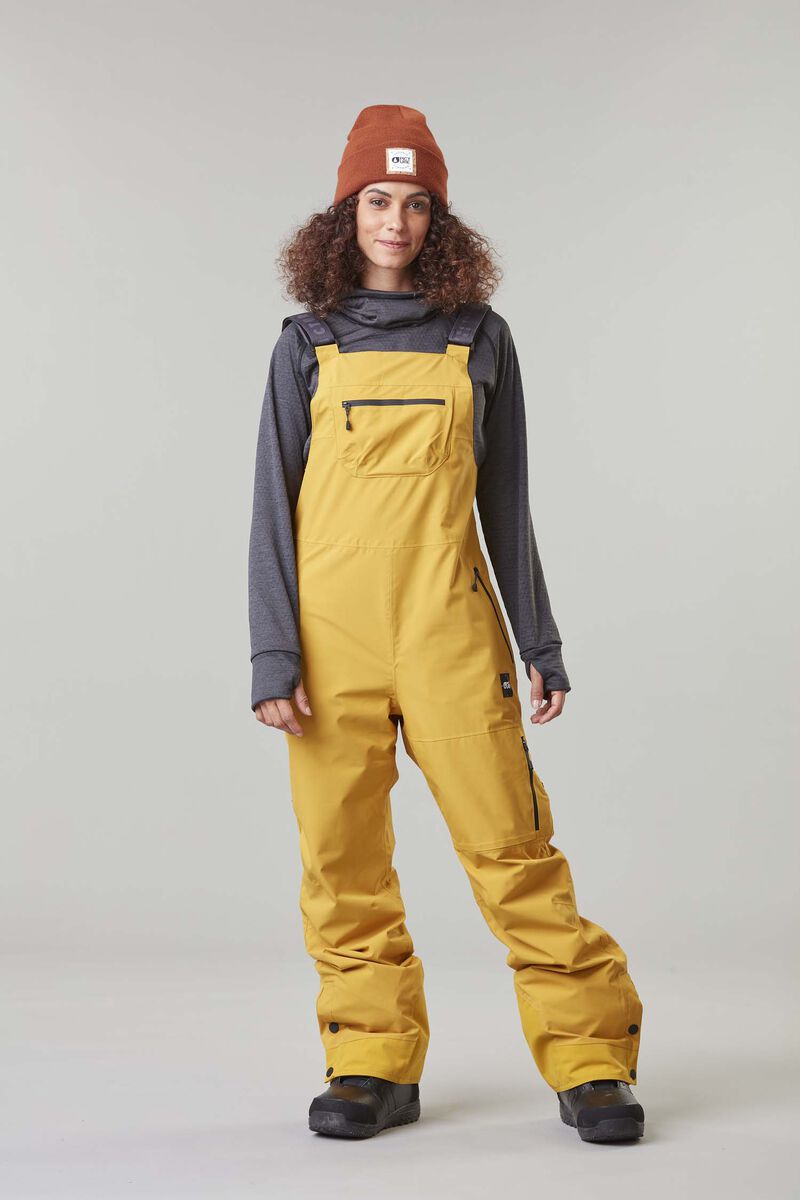 Picture Organic Elwy Bib Women\'s Snow Pants Deep Yellow | ZRU-914708