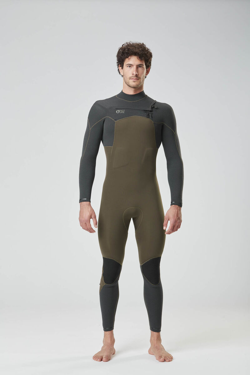 Picture Organic Equation 4/3 Flex Skin Fz Men\'s Wetsuit Dark Green | FQK-762403