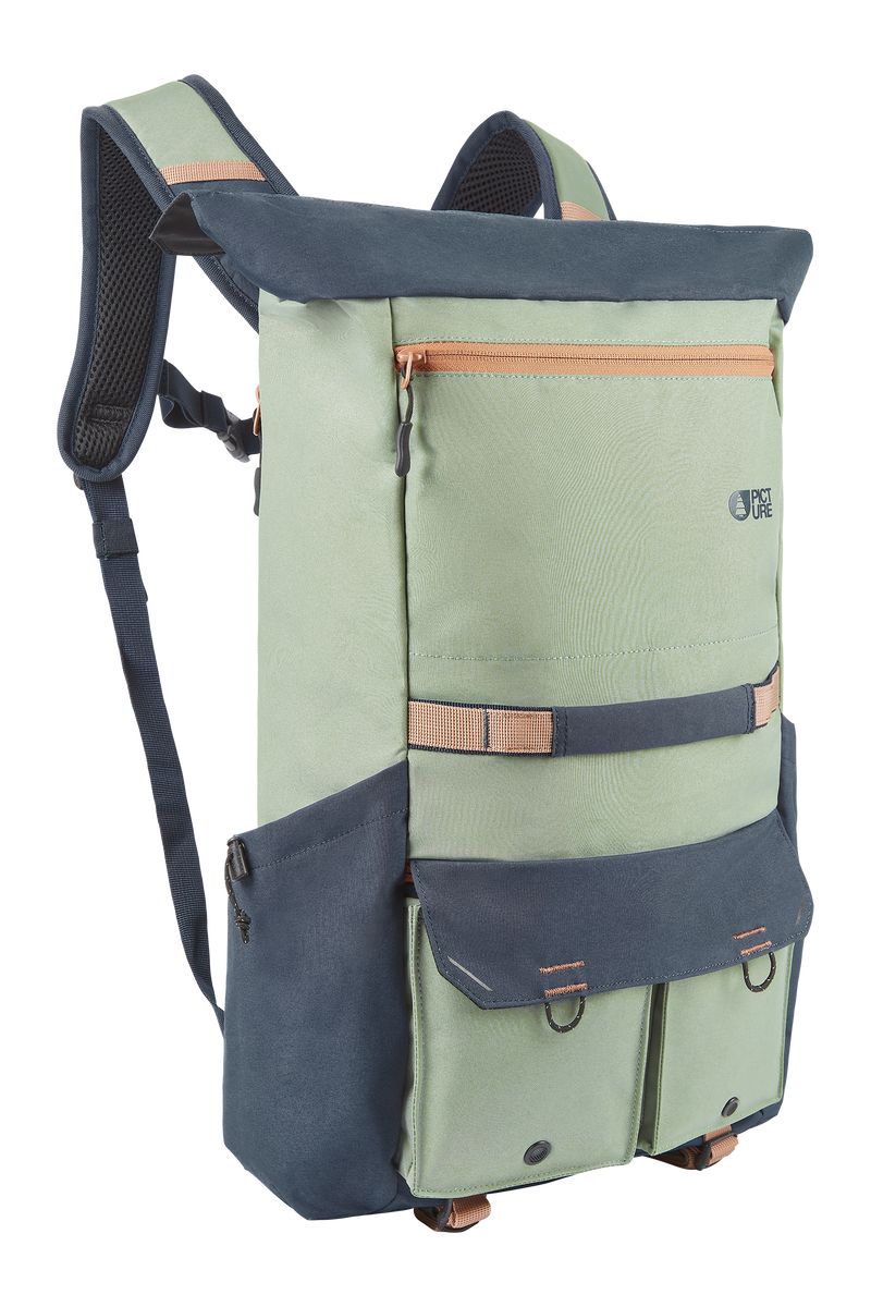 Picture Organic Grounds 18 Men's Backpacks Green Dark Blue | UEM-629048