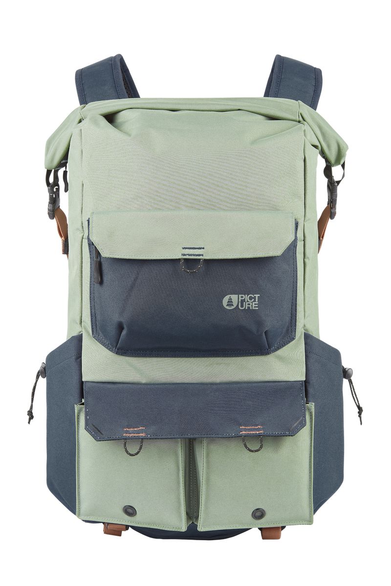 Picture Organic Grounds 22 Men\'s Backpacks Green Dark Blue | SGN-063854