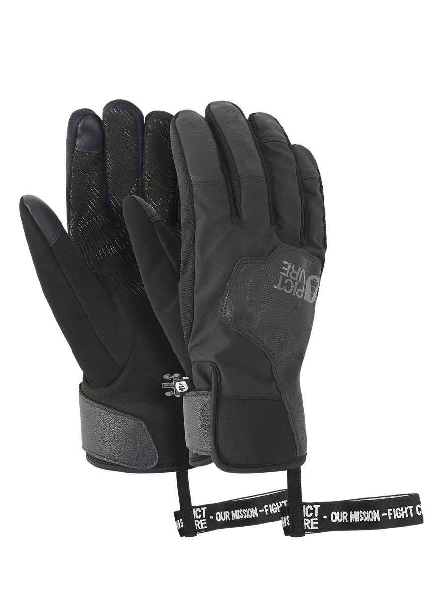 Picture Organic Hudsons Men's Gloves Black | FRS-520467